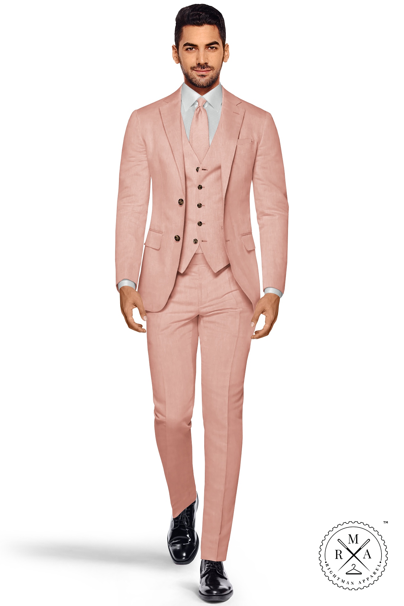 Coral Pink TR Three Piece Suit SU38